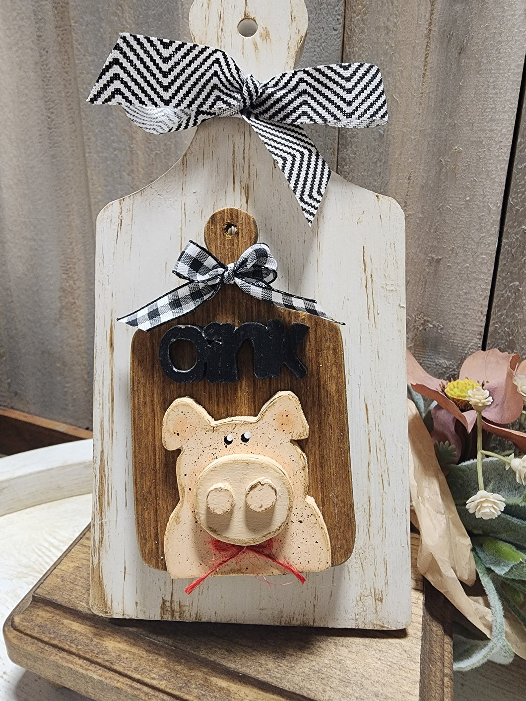 Oink Pig on Cutting Board Magnet