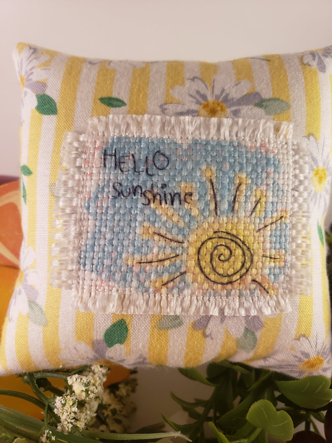 Hello Sunshine Mini Patch Pillow