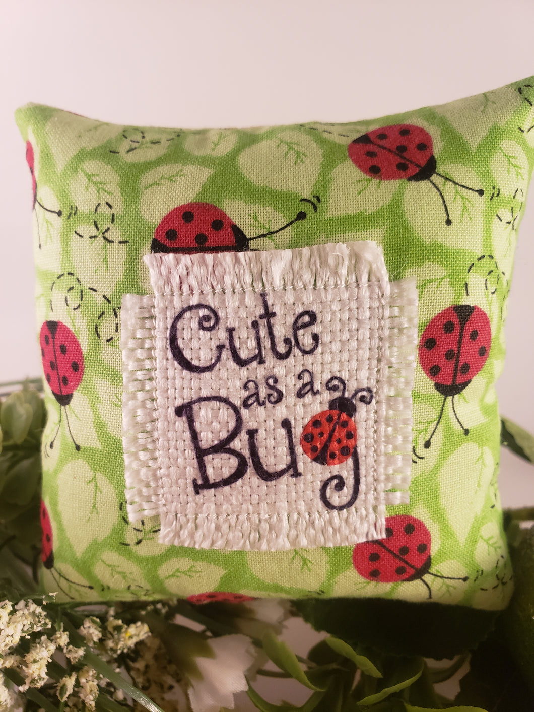 Cute As a Bug Mini Patch Pillow