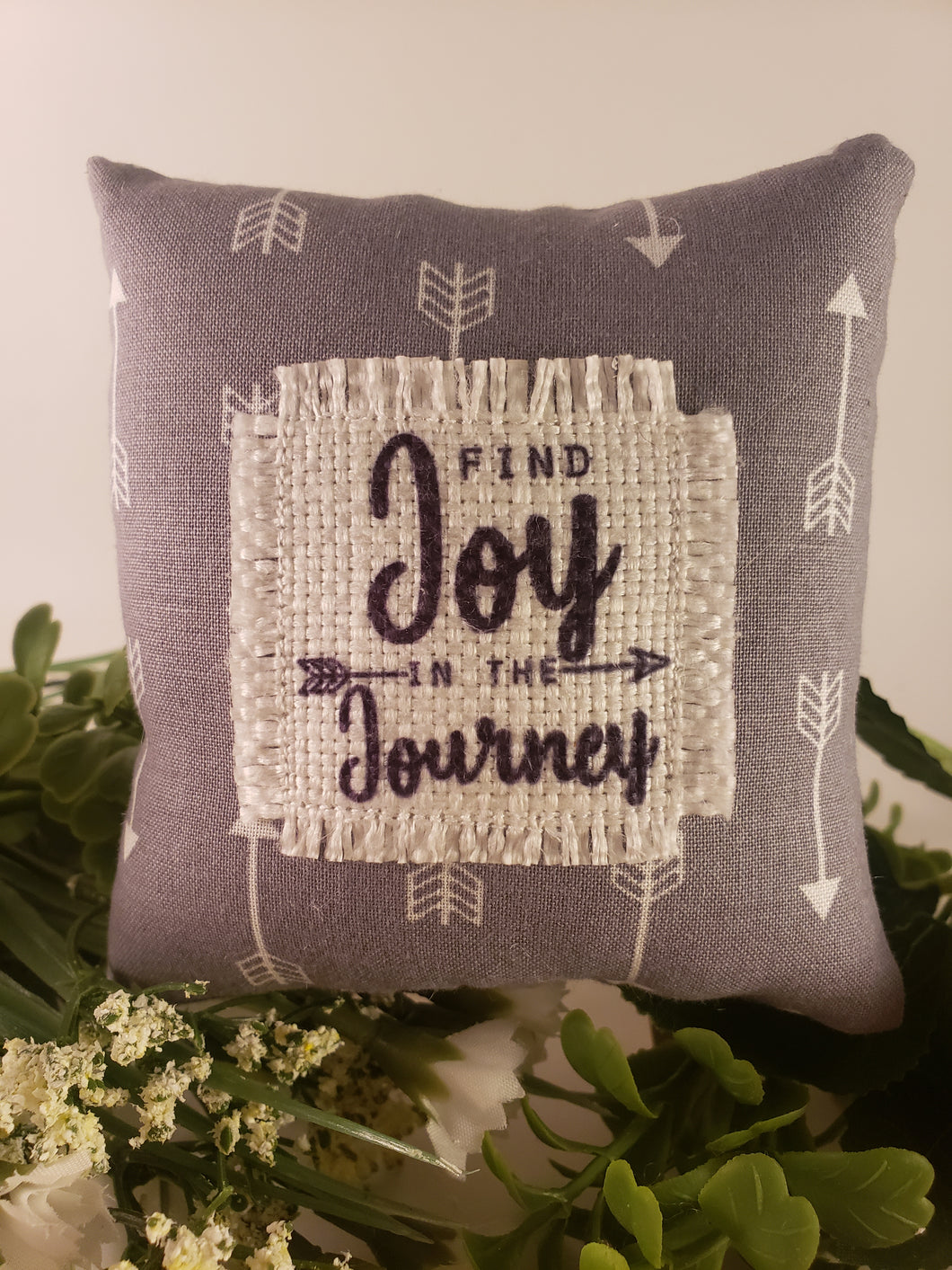 Find Joy In The Journey Mini Patch Pillow