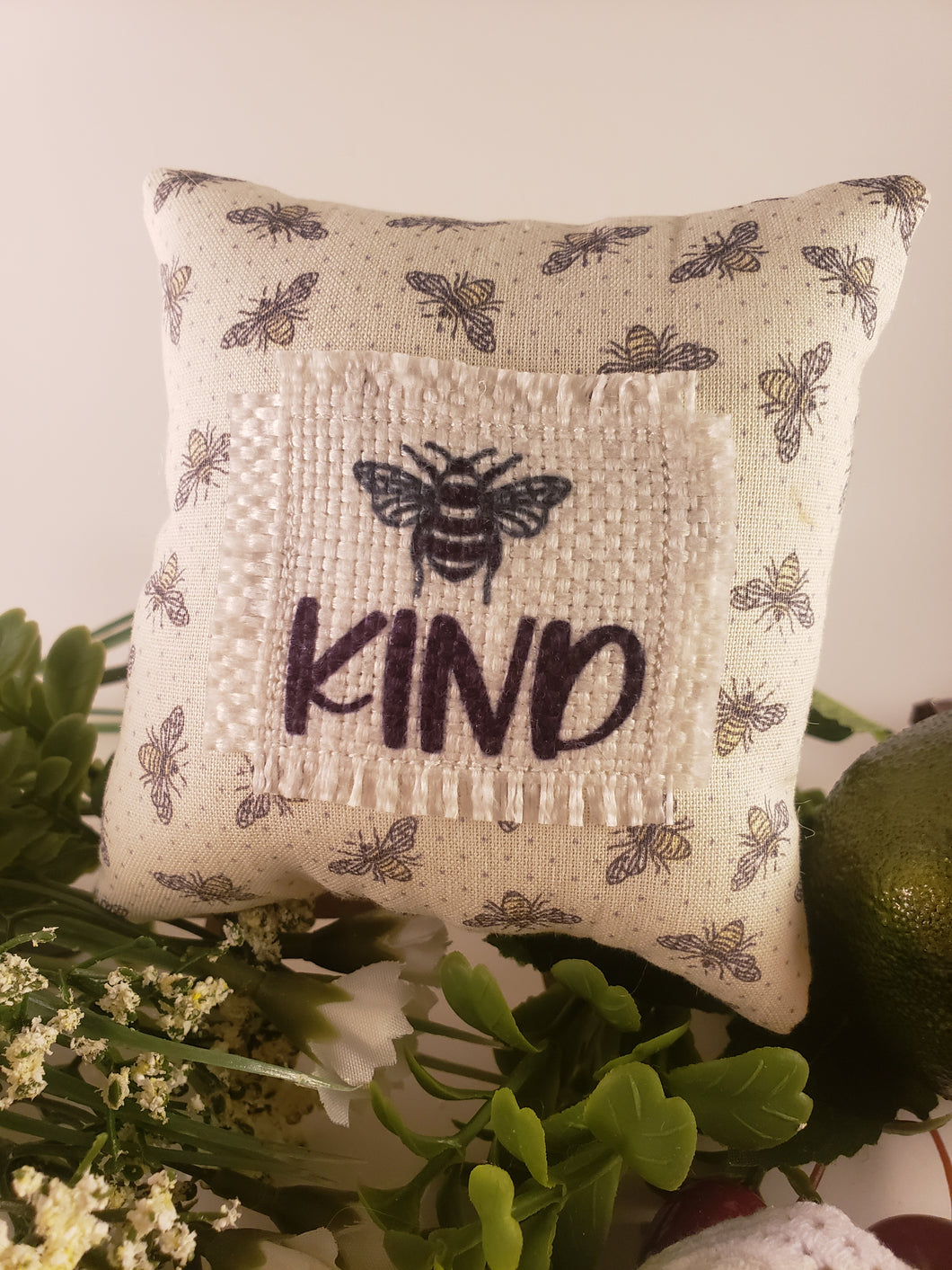 Bee Kind Mini Patch Pillow