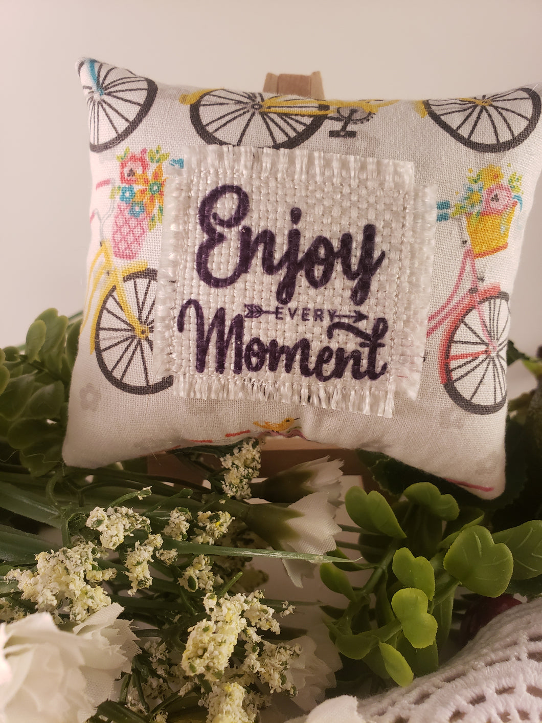 Enjoy Every Moment Mini Patch Pillow