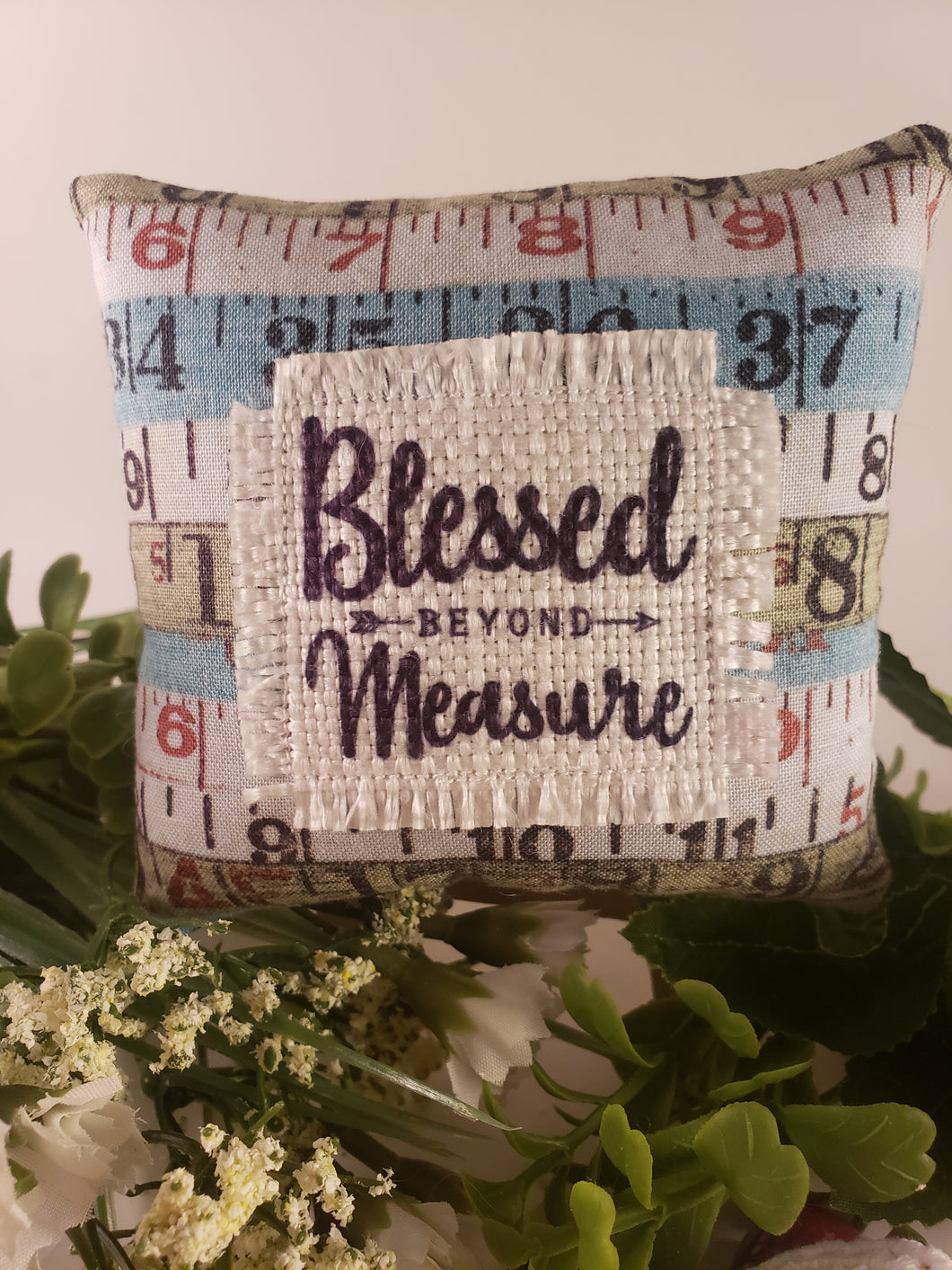 Blessed Beyond Measure Mini Patch Pillow