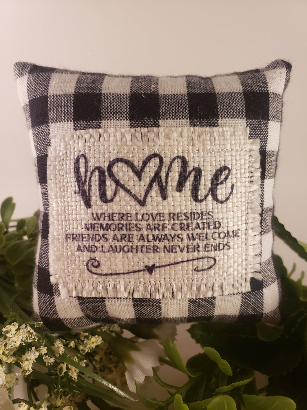 Home Quote Mini Patch Pillow