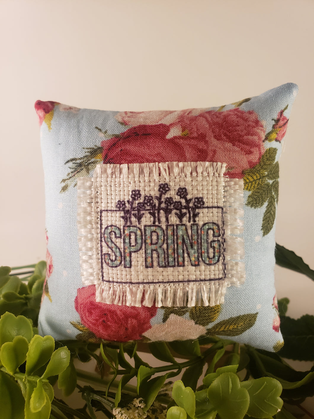 Spring Flowers Mini Patch Pillow