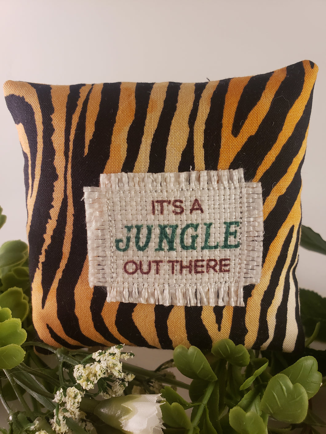 Its A Jungle Mini Patch Pillow