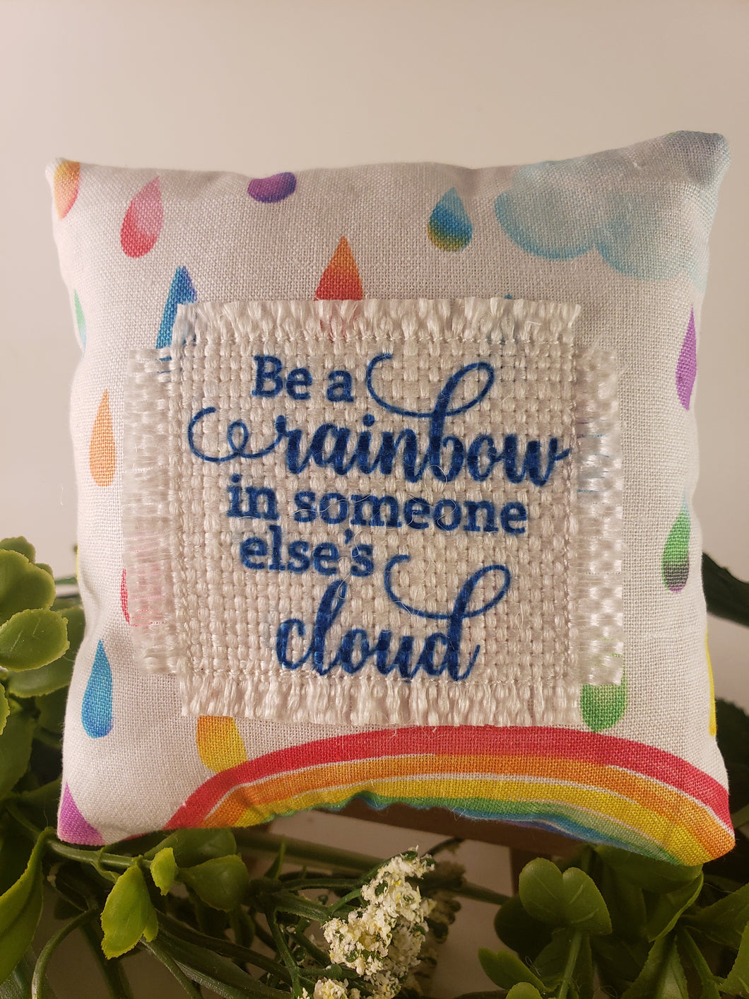 Be A Rainbow Mini Patch Pillow