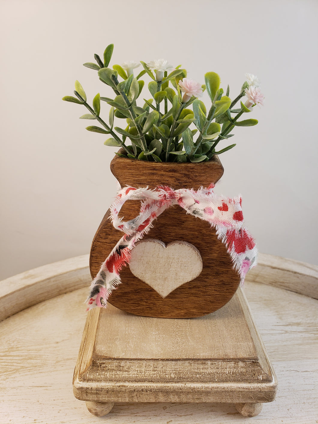 Valentines Wooden Vase